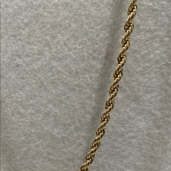 14k Gold Plated Elegant Rope Chain Necklace - Picture 2 of 5